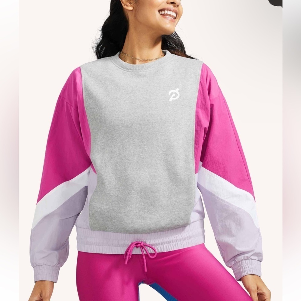 Peloton Chic Fabric Mix Pullover